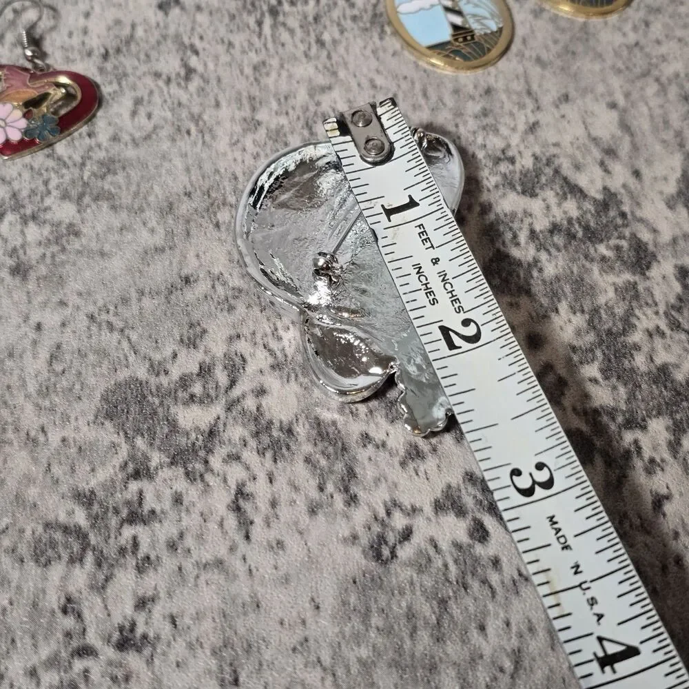 Silver Tone Page Girl Lady Head Brooch MCM 2.5